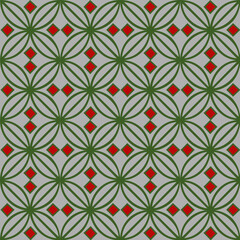seamless pattern with red flowers