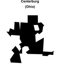 Centerburg (Ohio) blank outline map