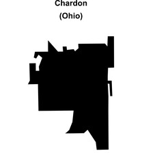 Chardon (Ohio) blank outline map