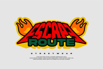 badge sticker retro style streetwear apparel fashion vector for printing	
