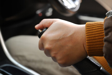 handbrake helps your car to stop while parked without having to keep your foot on the brake pedal.
