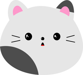 CUTE CAT FACE ILUSTRATION