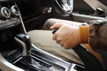 handbrake helps your car to stop while parked without having to keep your foot on the brake pedal.