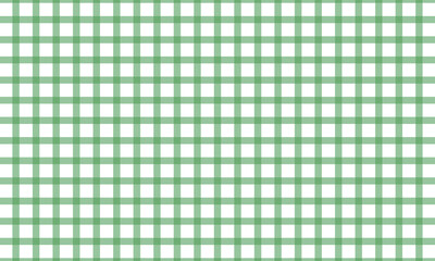 Cute green gingham check fabric texture background. Plaid fabric seamless pattern background.