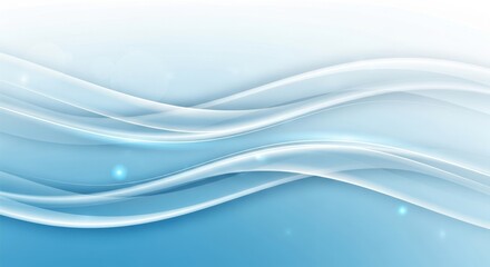 Obraz premium Abstract flowing blue and white waves with soft light and subtle sparkle effects