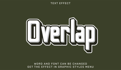 Stylized overlap text effect with retro design on green background