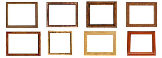 set of wooden frames