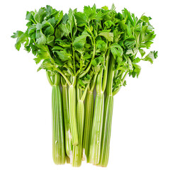 Fresh Celery Stalks with Vibrant Green Leaves