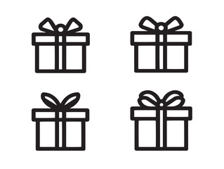 Charming gift illustrations in colorful 2D vector