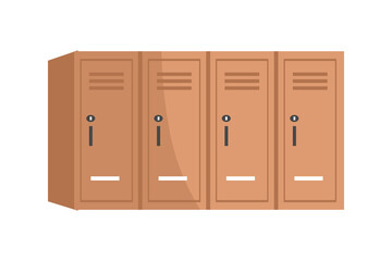Locked locker illustration. Cupboard. Locker design. College locker.