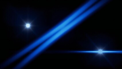 Obraz premium Abstract blue light streaks and flares in darkness