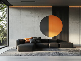 Modern Living Room Design Contemporary Home Interior Photography Minimalist Style Wide Angle Artistic Aesthetics