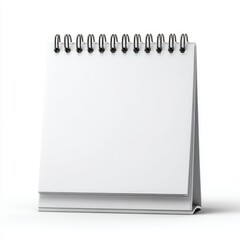 A blank calendar with a spiral binding, ready for planning and appointments. This is ideal for anyone needing a clear, organized space for scheduling
