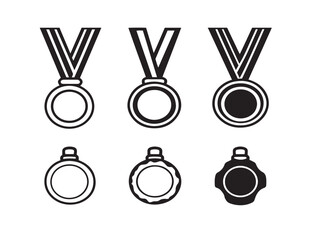 Premium medal icons in clean vector format