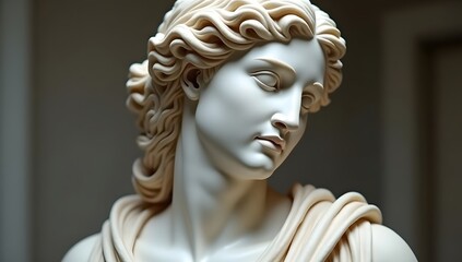 Beautiful Greek Goddess bust with textured 