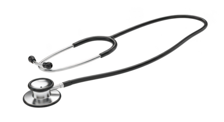 Black And Chrome Stethoscope Medical Tool