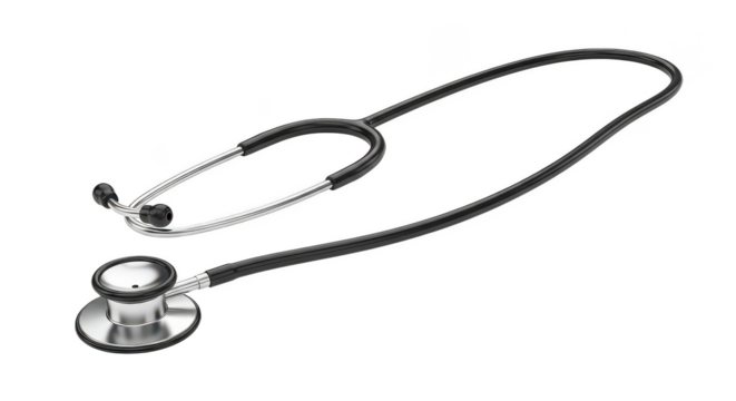 Black And Chrome Stethoscope Medical Tool