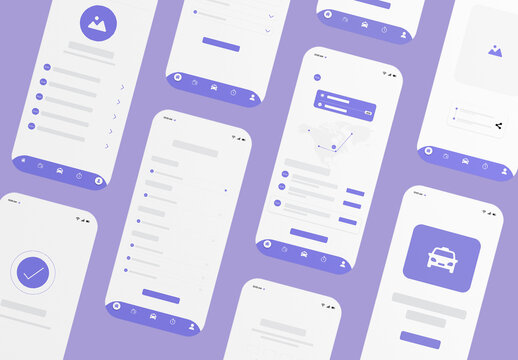 Clean And Modern Ride Sharing App UI UX