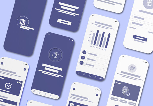 Mobile Banking App Wireframe Kit