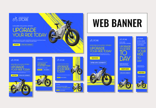 Modern Bike Shop Advertising Template