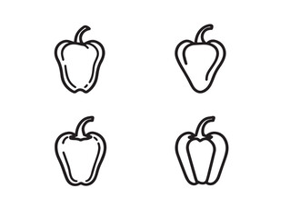 Vibrant chili pepper icons in minimal vector format