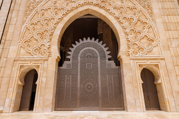 Exterior view of Hassan II Mosque, Casablanca, Morocco
