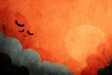 Modern Halloween abstract background with seasonal colors and copy space.