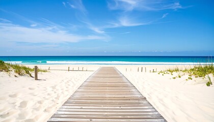 Naklejka premium Tropical beach walkway