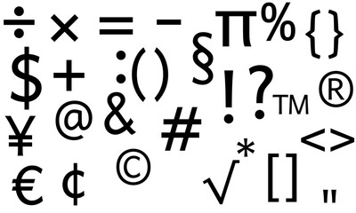 set of numbers and symbols