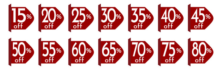 Discount sticker product tag.