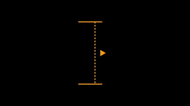 Up measurement animation. dotted line measuring height motion graphics.