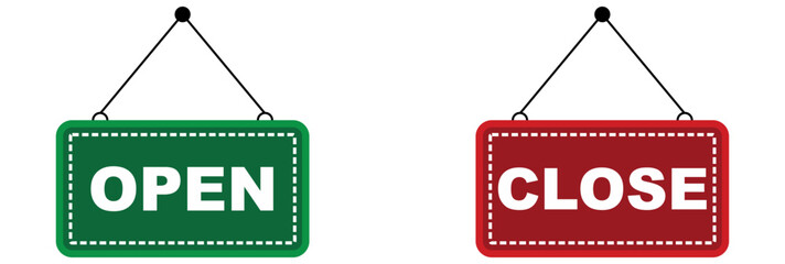 open and closed signs