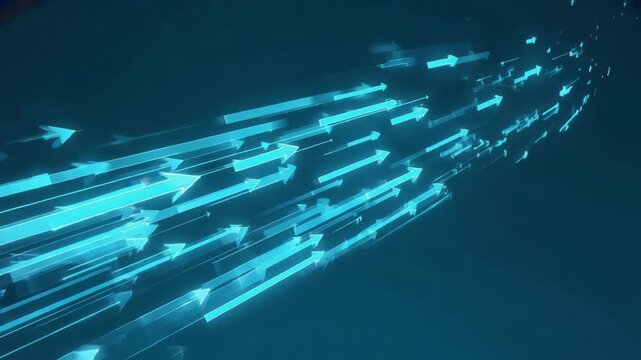 Modern technology abstract digital motion background with fast moving lines and arrows