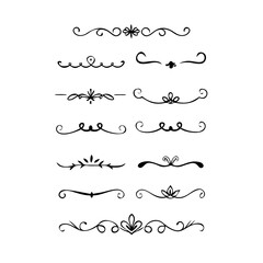 Obraz premium Hand-Drawn Ornamental Frames in Art Nouveau Style.A collection of elegant vintage dividers with ornate flourishes, ideal for invitations, certificates, wedding design, or luxury branding. 