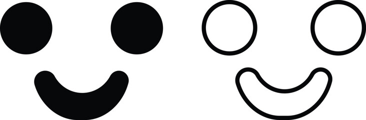 Emojis icon collection designs Emotion Faces Icons Vector, Anthropomorphic Smiley Face, Facial Expression, Simplicity, Transparent Background Editable Design template vector No words Eps 10