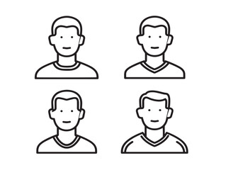 Group teamwork concept icons in elegant vector design