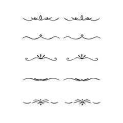 Obraz premium Hand-Drawn Ornamental Frames in Art Nouveau Style.A collection of elegant vintage dividers with ornate flourishes, ideal for invitations, certificates, wedding design, or luxury branding. 