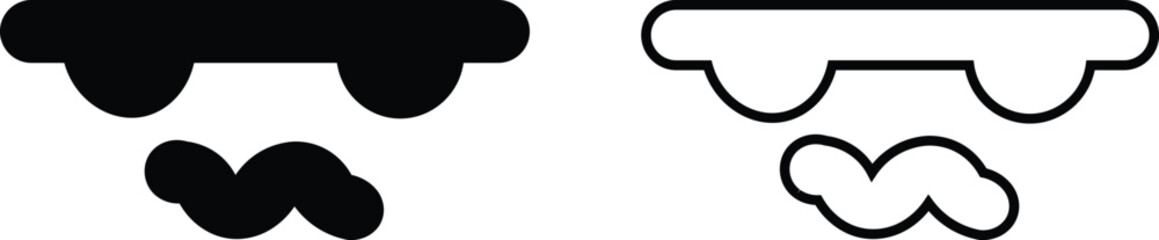 Emojis icon collection designs Emotion Faces Icons Vector, Anthropomorphic Smiley Face, Facial Expression, Simplicity, Transparent Background Editable Design template vector No words Eps 10