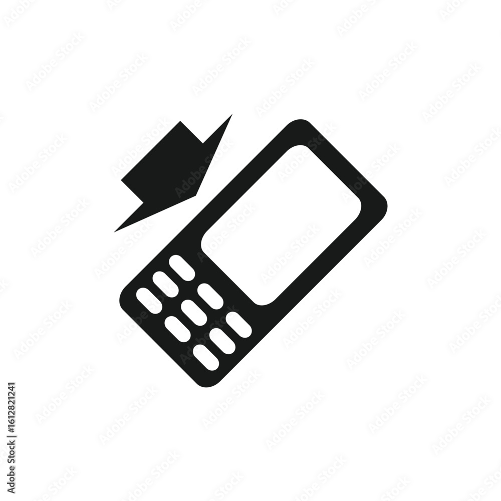 Poster incoming message notification on a simple mobile phone.
