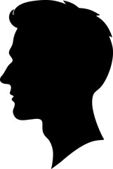Male Head Profile Silhouette