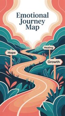 Journey through emotions unfolds in a vibrant landscape of healing, hope, and growth. National Shrink Day