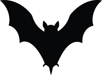 Obraz premium Black Bat Silhouette Vector Art For Halloween And Spooky Designs