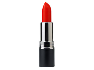 Classic red lipstick beauty cosmetic product isolated black background, Isolated On White Background, Png Transparent