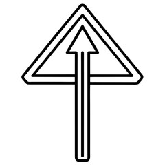 road sign isolated on white