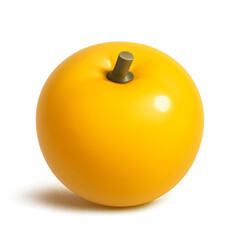 yellow apple isolated on white