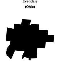 Evendale (Ohio) blank outline map
