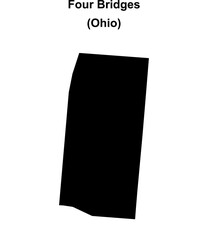 Four Bridges (Ohio) blank outline map