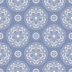 Seamless Damask Pattern Background, Seamless Floral Pattern