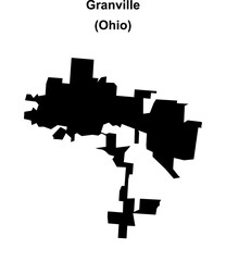 Granville (Ohio) blank outline map