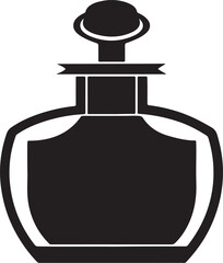 perfume silhouette, black and white silhouette, vector and illustration